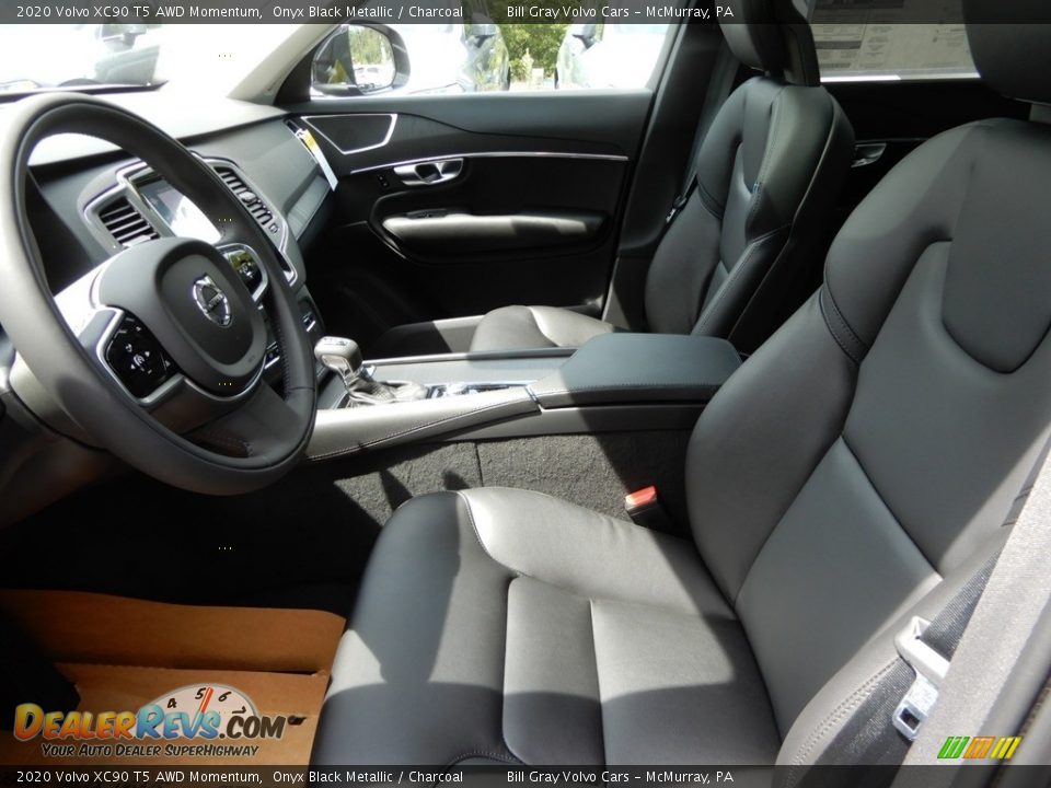 2020 Volvo XC90 T5 AWD Momentum Onyx Black Metallic / Charcoal Photo #7