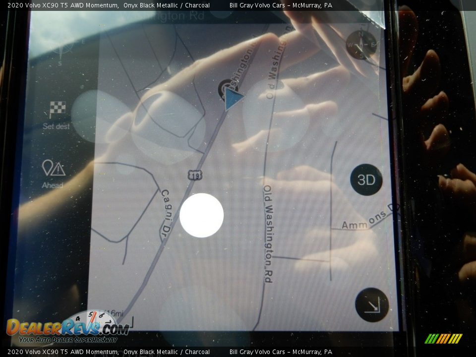 2020 Volvo XC90 T5 AWD Momentum Onyx Black Metallic / Charcoal Photo #13