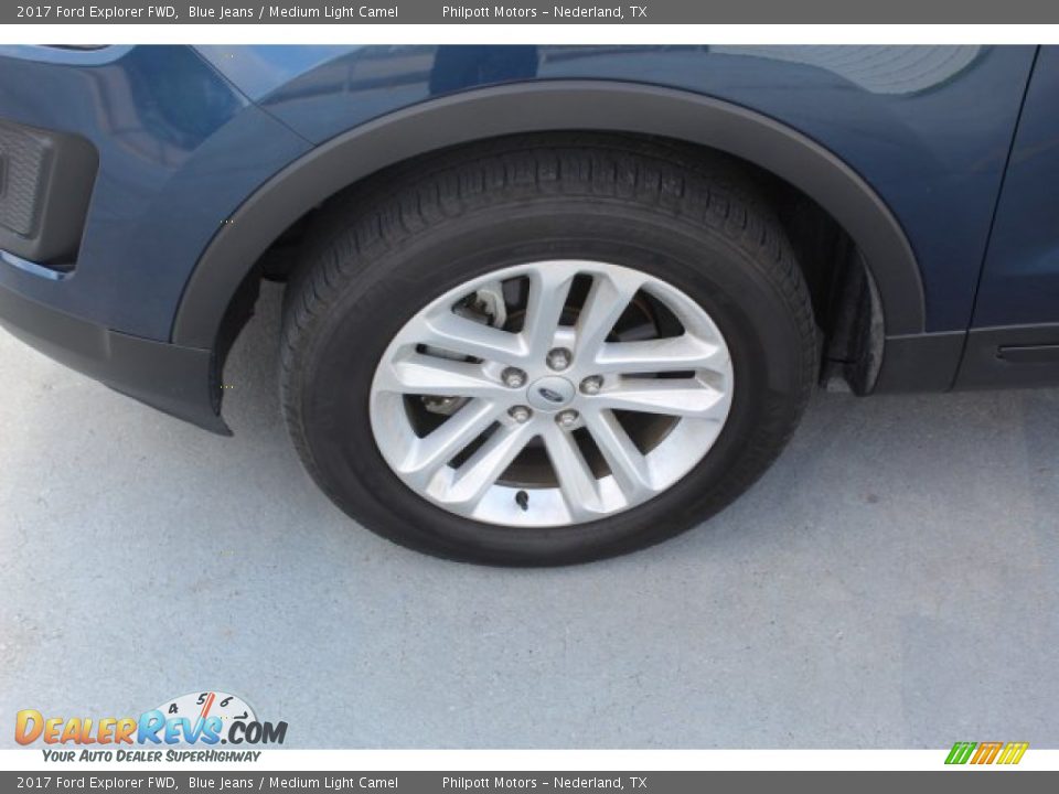 2017 Ford Explorer FWD Blue Jeans / Medium Light Camel Photo #4