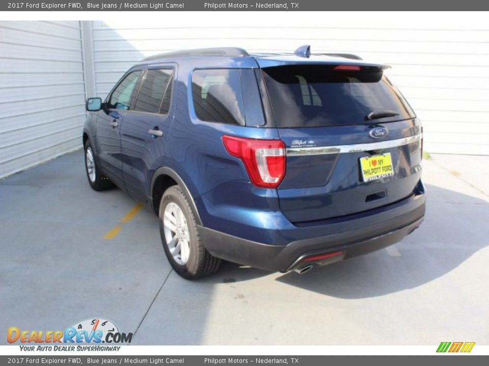2017 Ford Explorer FWD Blue Jeans / Medium Light Camel Photo #5