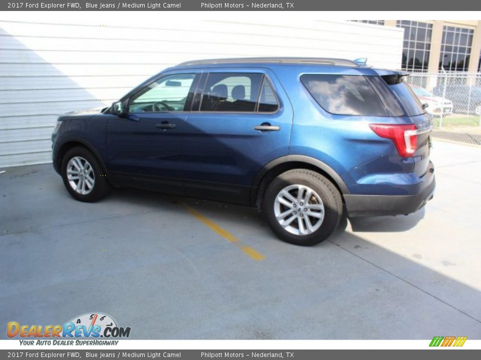 2017 Ford Explorer FWD Blue Jeans / Medium Light Camel Photo #8