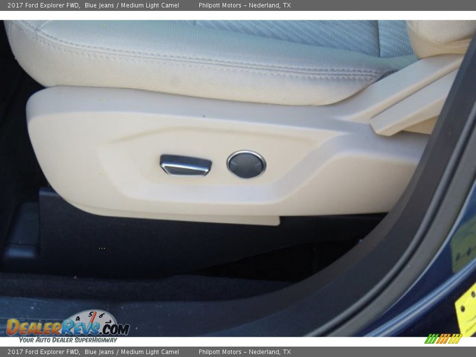 2017 Ford Explorer FWD Blue Jeans / Medium Light Camel Photo #12