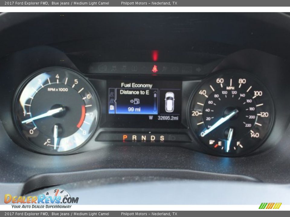 2017 Ford Explorer FWD Blue Jeans / Medium Light Camel Photo #15