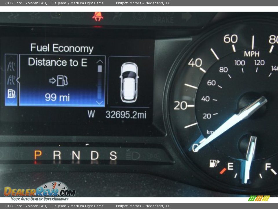 2017 Ford Explorer FWD Blue Jeans / Medium Light Camel Photo #16