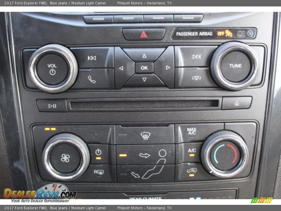 2017 Ford Explorer FWD Blue Jeans / Medium Light Camel Photo #18