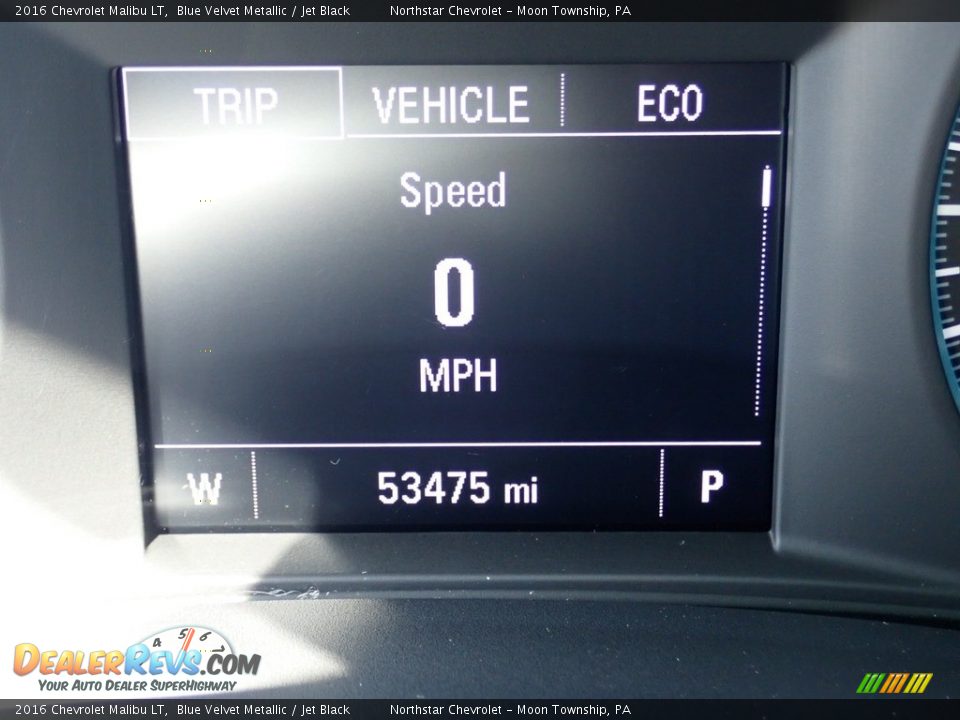 2016 Chevrolet Malibu LT Blue Velvet Metallic / Jet Black Photo #29
