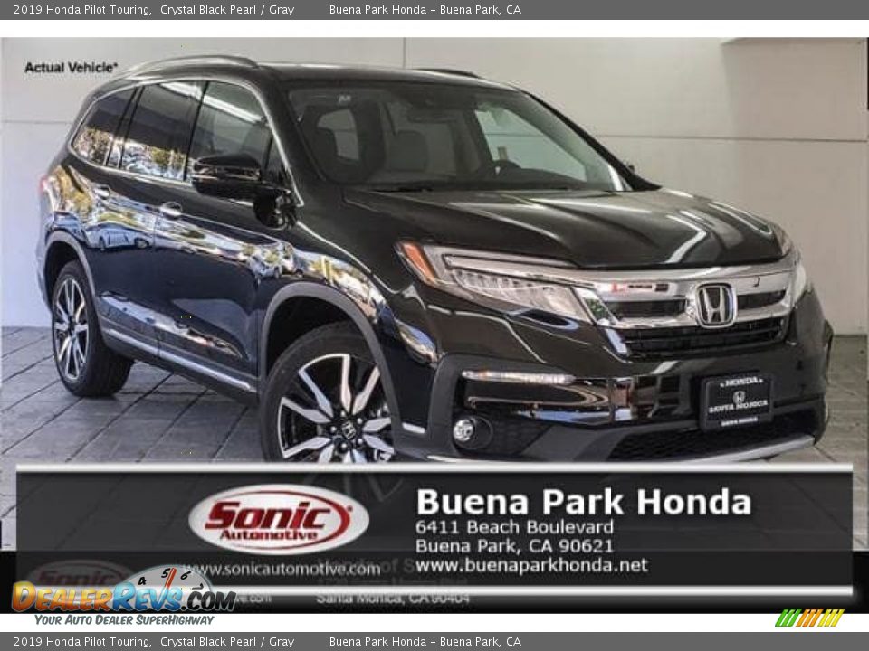 2019 Honda Pilot Touring Crystal Black Pearl / Gray Photo #1