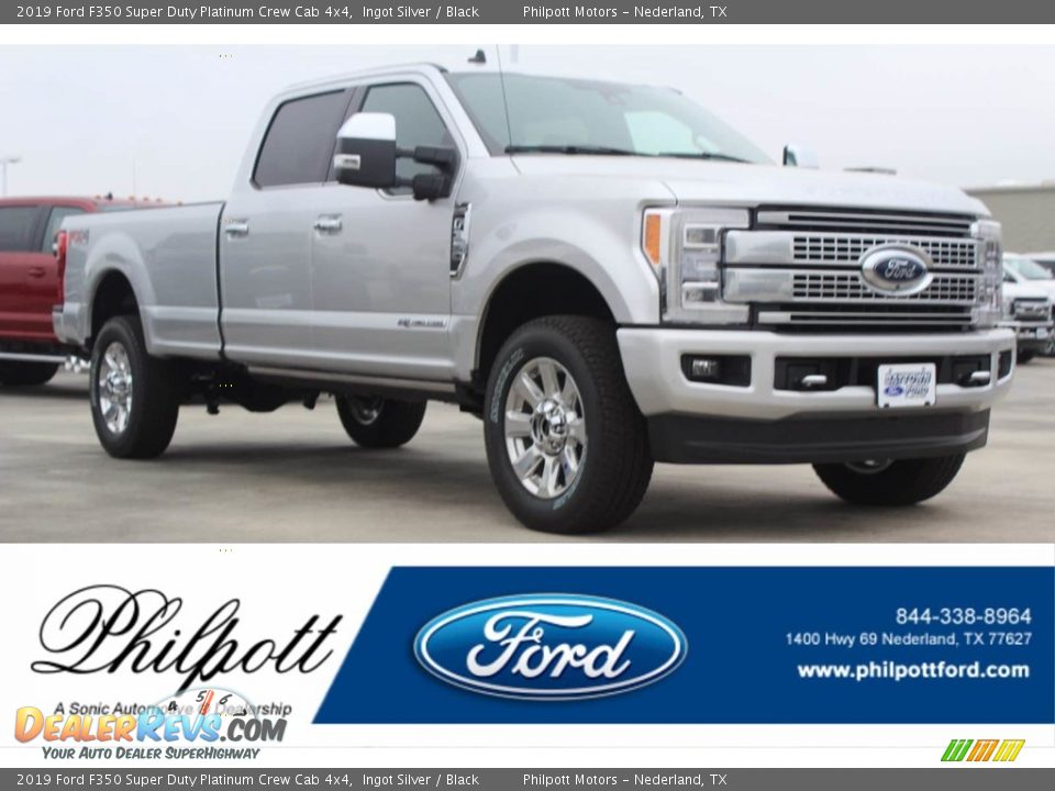 2019 Ford F350 Super Duty Platinum Crew Cab 4x4 Ingot Silver / Black Photo #1