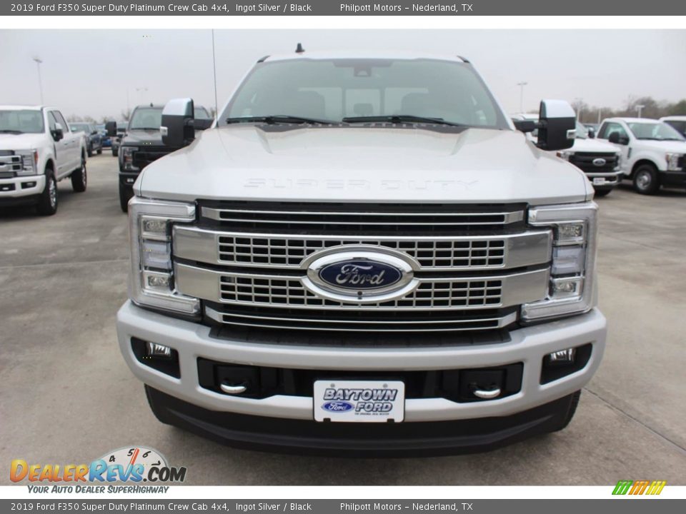 2019 Ford F350 Super Duty Platinum Crew Cab 4x4 Ingot Silver / Black Photo #2