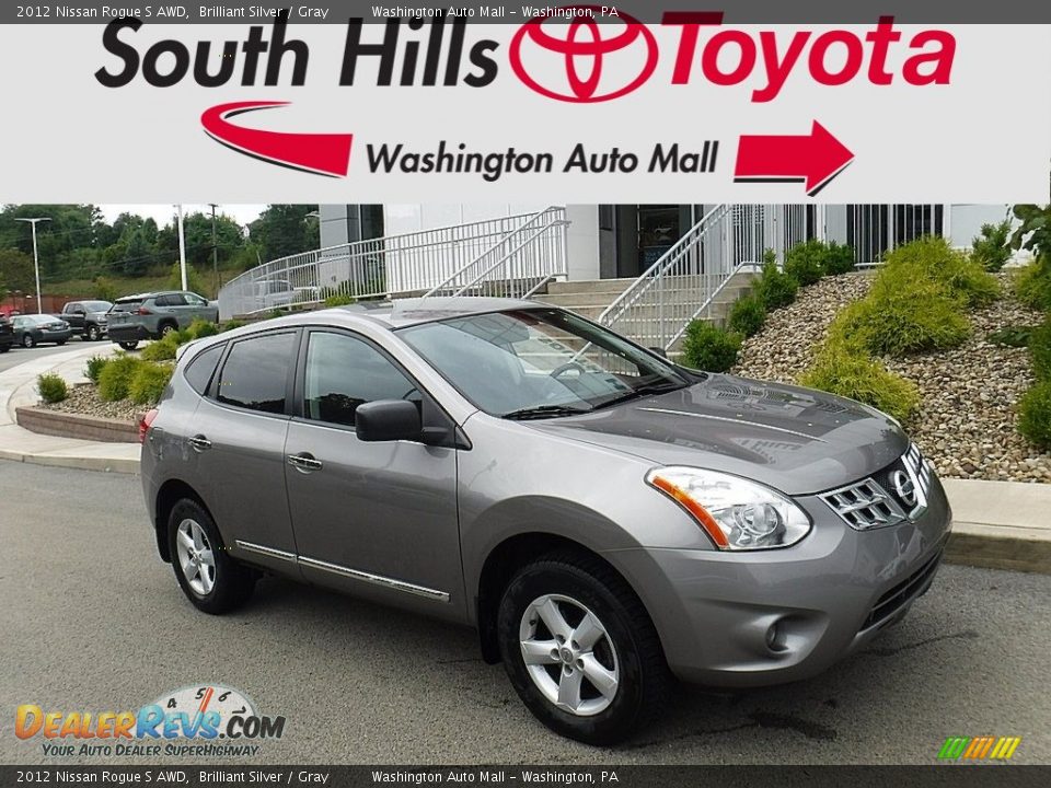 2012 Nissan Rogue S AWD Brilliant Silver / Gray Photo #1