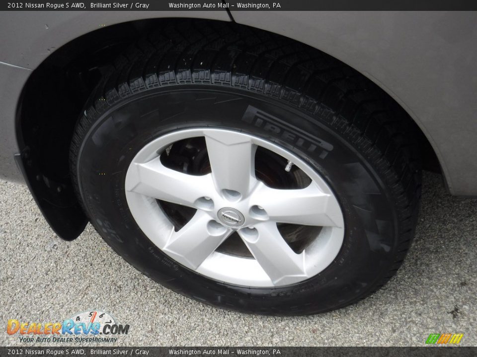 2012 Nissan Rogue S AWD Brilliant Silver / Gray Photo #3