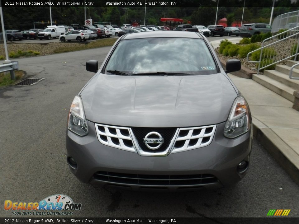 2012 Nissan Rogue S AWD Brilliant Silver / Gray Photo #4