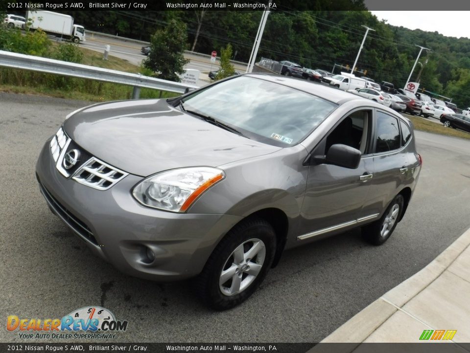 2012 Nissan Rogue S AWD Brilliant Silver / Gray Photo #5