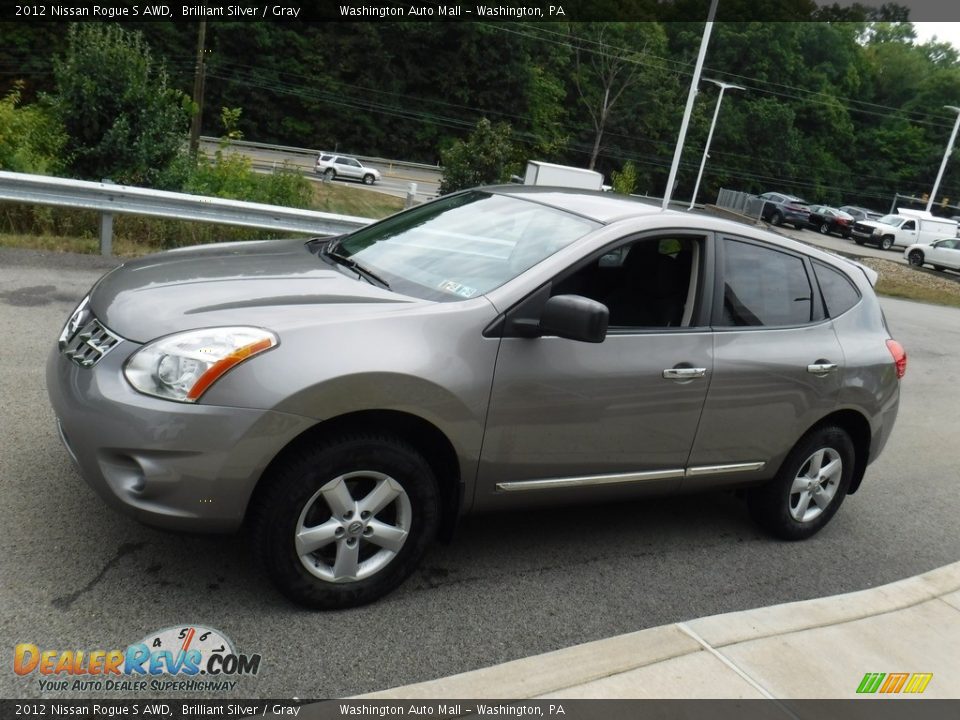 2012 Nissan Rogue S AWD Brilliant Silver / Gray Photo #6