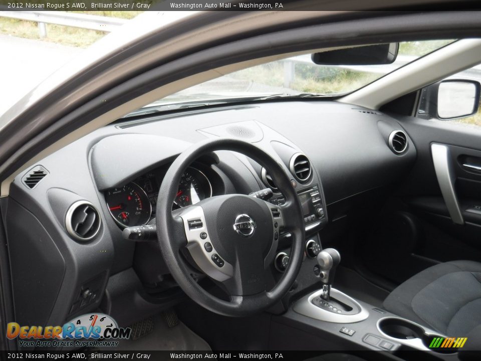 2012 Nissan Rogue S AWD Brilliant Silver / Gray Photo #11