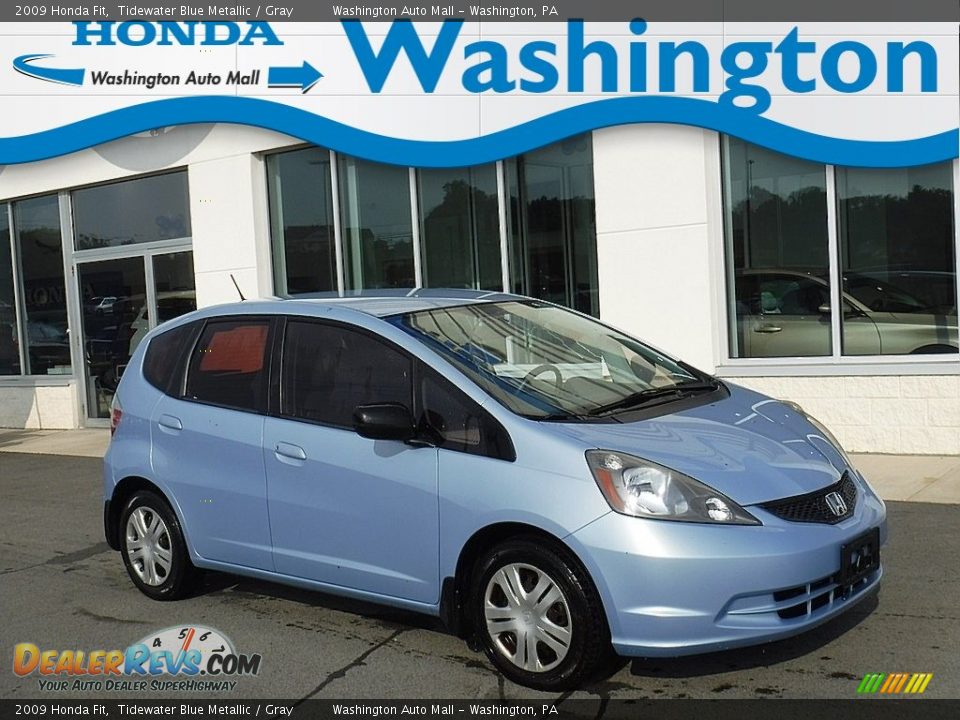 2009 Honda Fit Tidewater Blue Metallic / Gray Photo #1