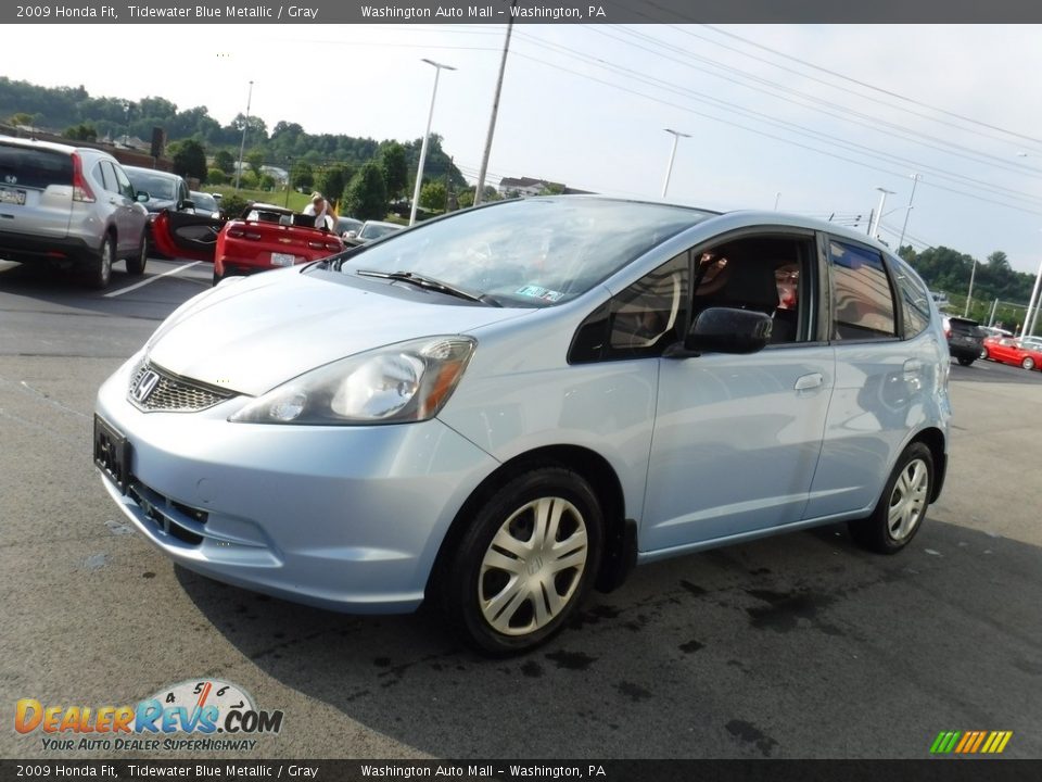 2009 Honda Fit Tidewater Blue Metallic / Gray Photo #5