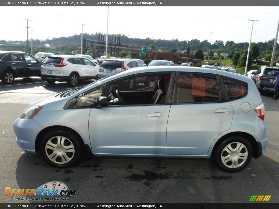 2009 Honda Fit Tidewater Blue Metallic / Gray Photo #6