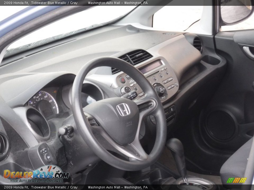 2009 Honda Fit Tidewater Blue Metallic / Gray Photo #10