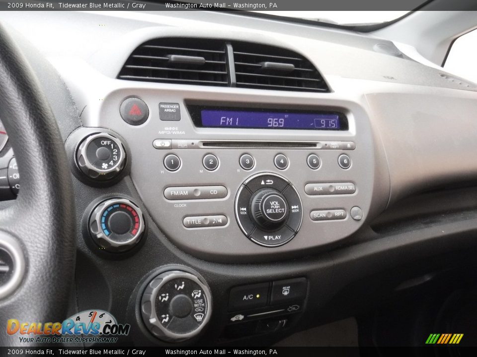 2009 Honda Fit Tidewater Blue Metallic / Gray Photo #14