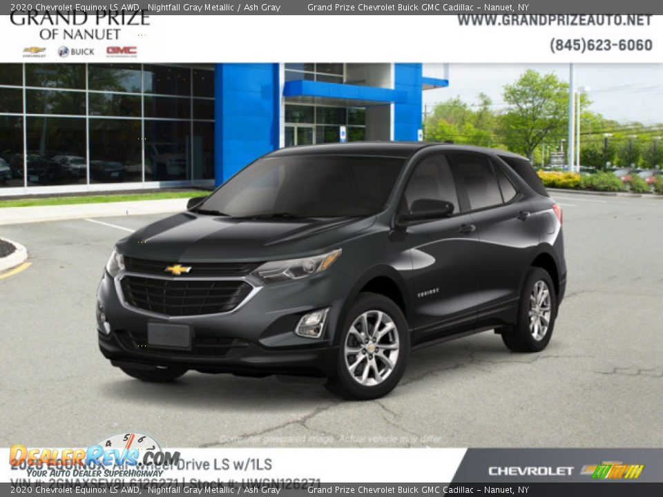 2020 Chevrolet Equinox LS AWD Nightfall Gray Metallic / Ash Gray Photo #1