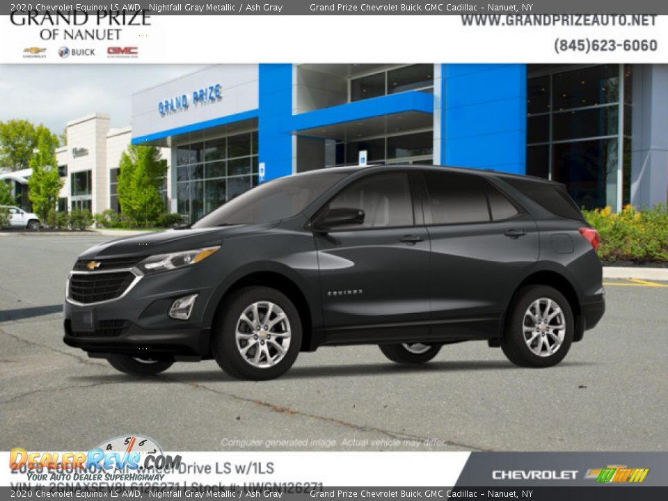 2020 Chevrolet Equinox LS AWD Nightfall Gray Metallic / Ash Gray Photo #2