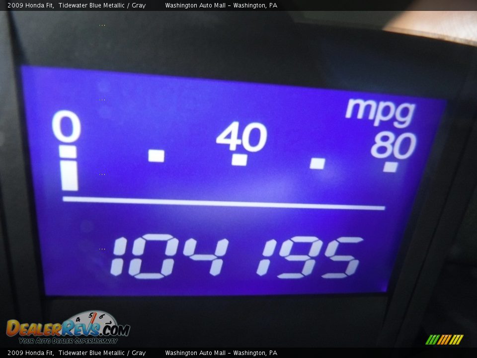 2009 Honda Fit Tidewater Blue Metallic / Gray Photo #20