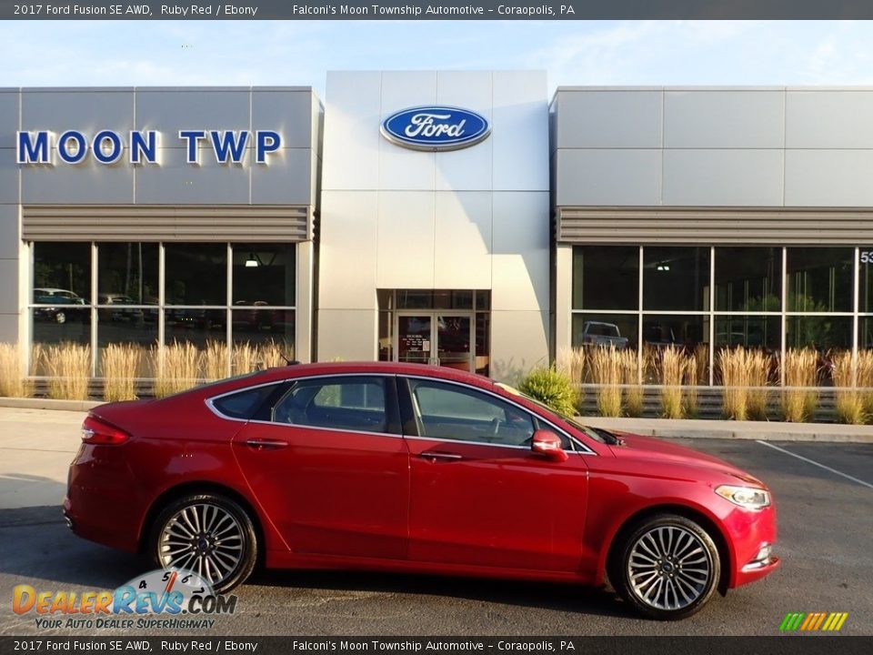 2017 Ford Fusion SE AWD Ruby Red / Ebony Photo #1