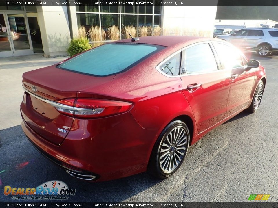 2017 Ford Fusion SE AWD Ruby Red / Ebony Photo #2