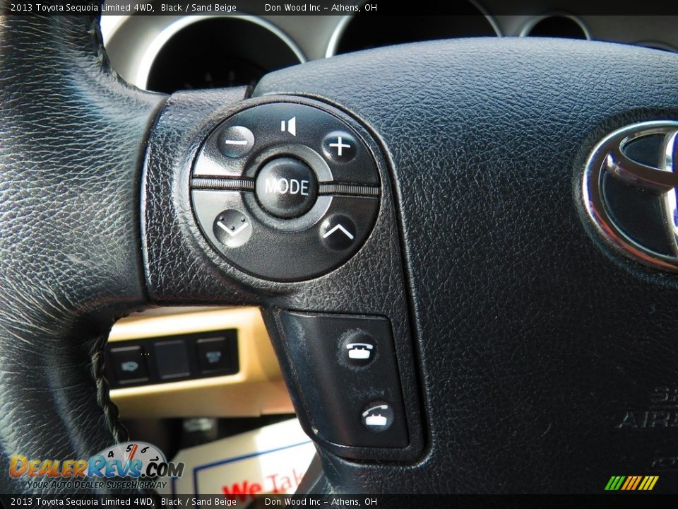 2013 Toyota Sequoia Limited 4WD Black / Sand Beige Photo #36