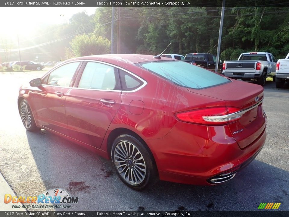 2017 Ford Fusion SE AWD Ruby Red / Ebony Photo #5