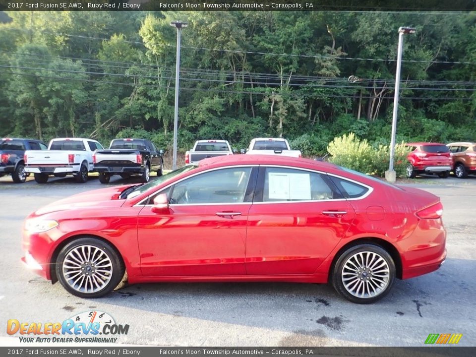 2017 Ford Fusion SE AWD Ruby Red / Ebony Photo #6