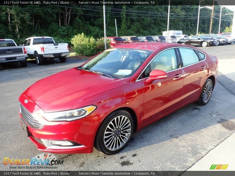 2017 Ford Fusion SE AWD Ruby Red / Ebony Photo #7