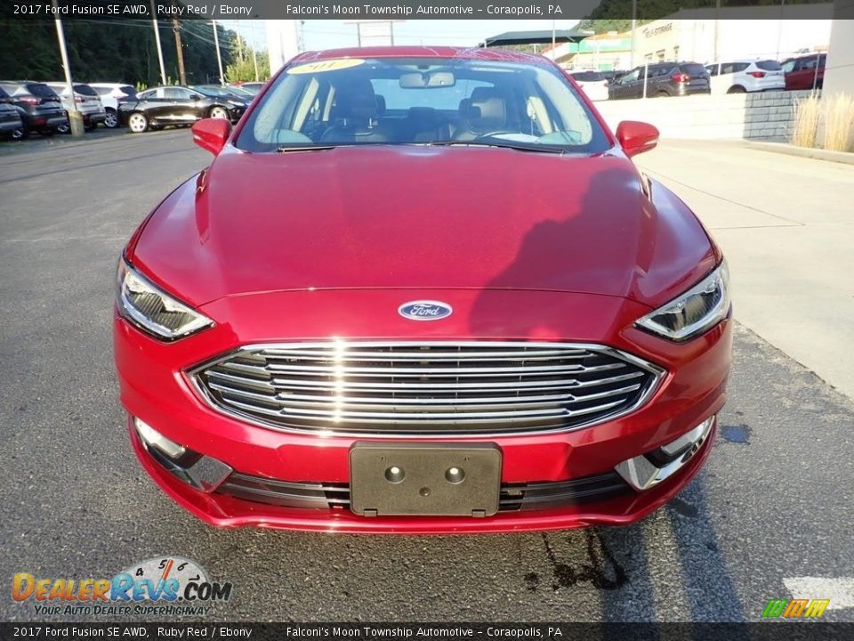 2017 Ford Fusion SE AWD Ruby Red / Ebony Photo #8