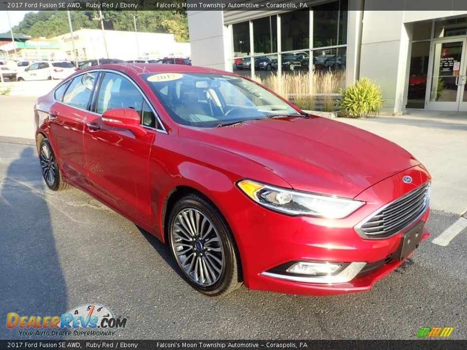 2017 Ford Fusion SE AWD Ruby Red / Ebony Photo #9