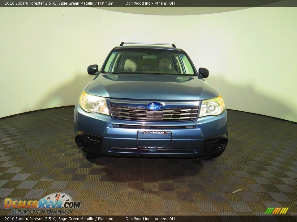 2010 Subaru Forester 2.5 X Sage Green Metallic / Platinum Photo #4