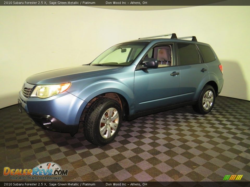 2010 Subaru Forester 2.5 X Sage Green Metallic / Platinum Photo #7