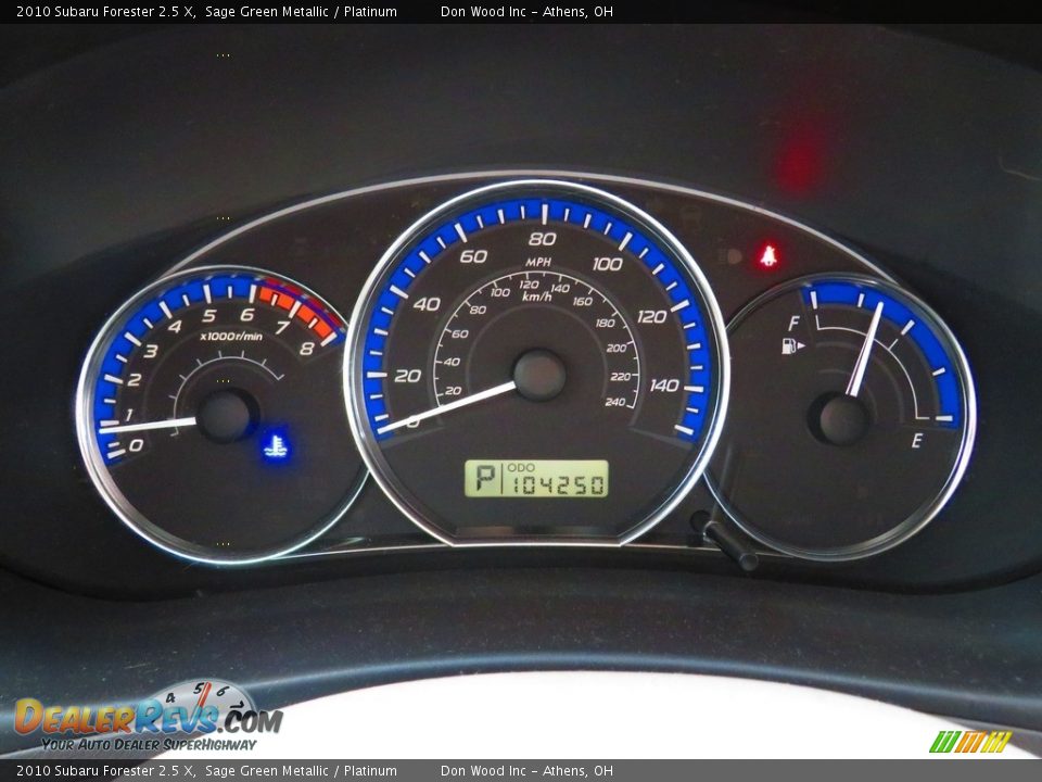 2010 Subaru Forester 2.5 X Sage Green Metallic / Platinum Photo #28