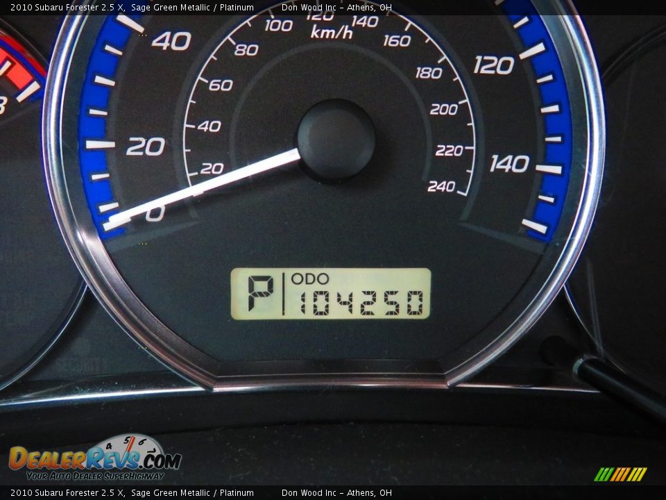 2010 Subaru Forester 2.5 X Sage Green Metallic / Platinum Photo #29