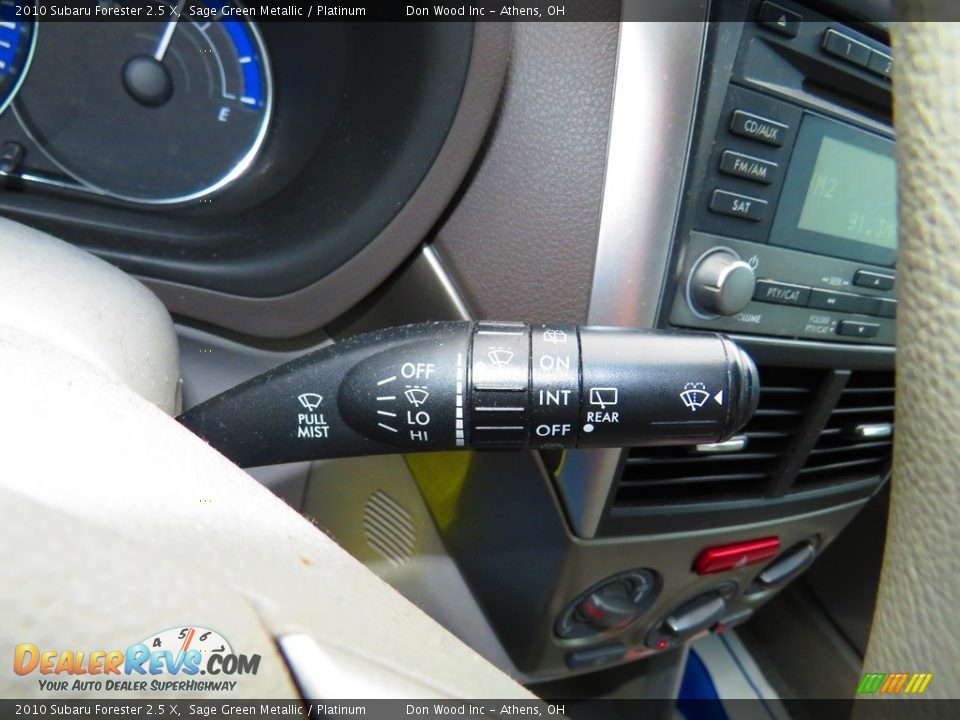 2010 Subaru Forester 2.5 X Sage Green Metallic / Platinum Photo #31