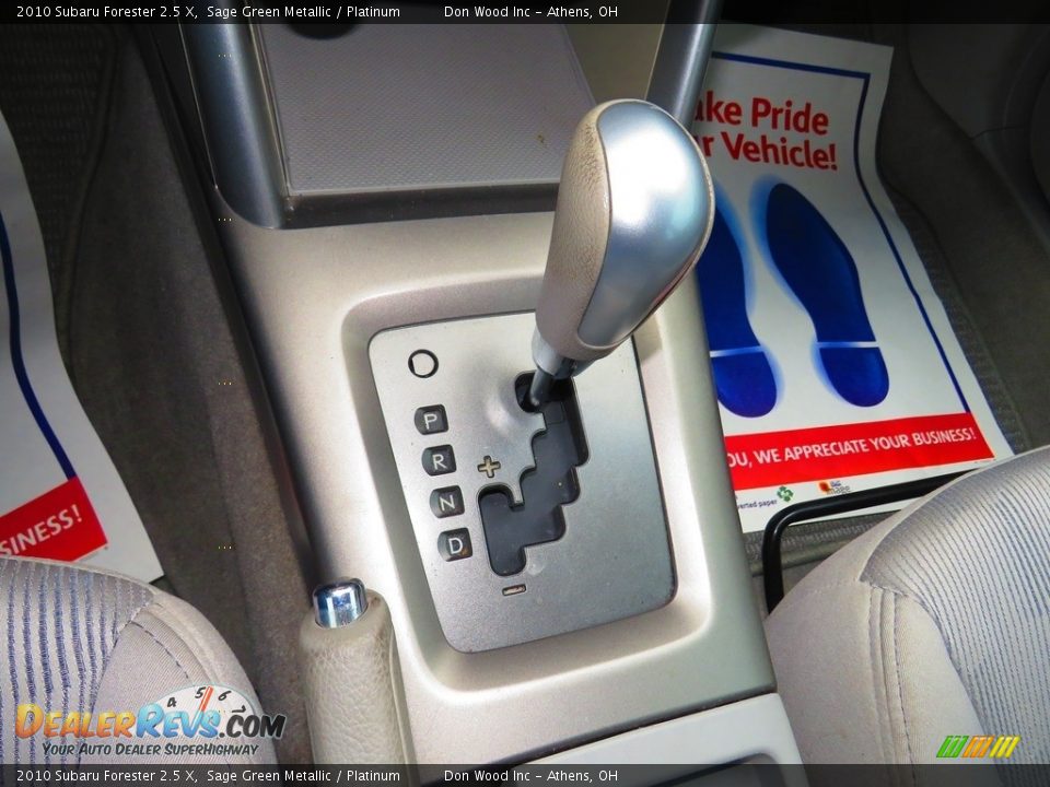 2010 Subaru Forester 2.5 X Sage Green Metallic / Platinum Photo #35