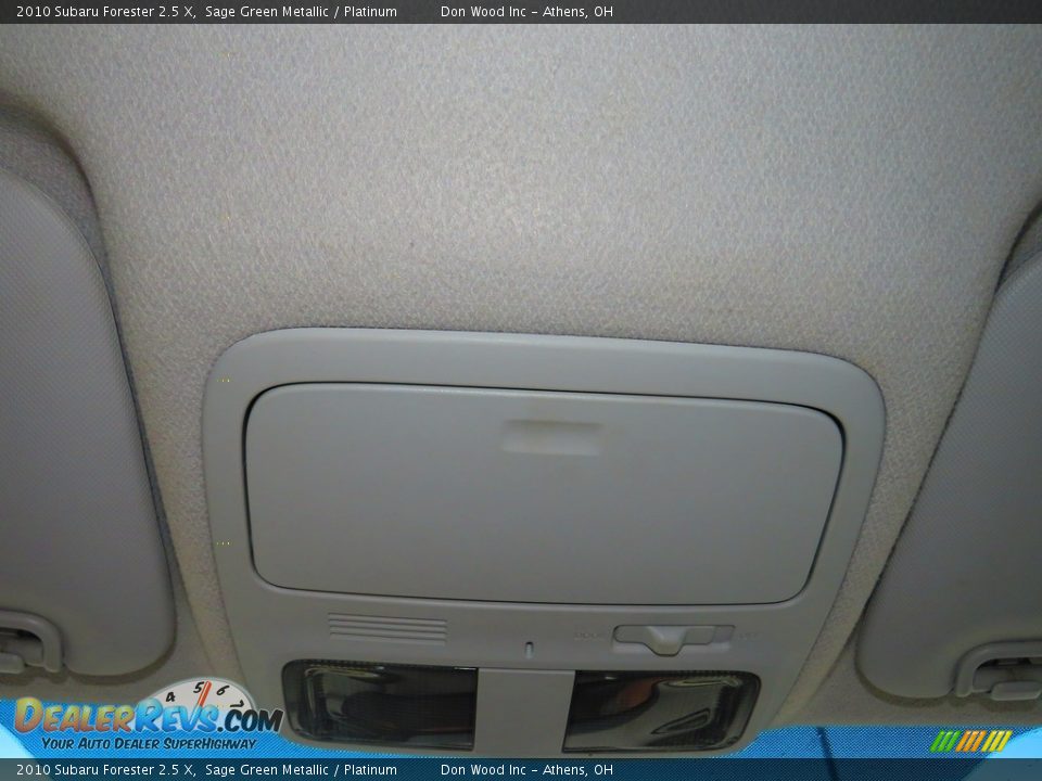 2010 Subaru Forester 2.5 X Sage Green Metallic / Platinum Photo #36