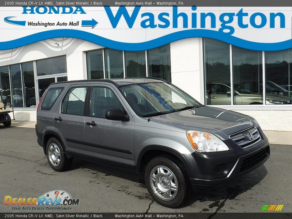 2005 Honda CR-V LX 4WD Satin Silver Metallic / Black Photo #1