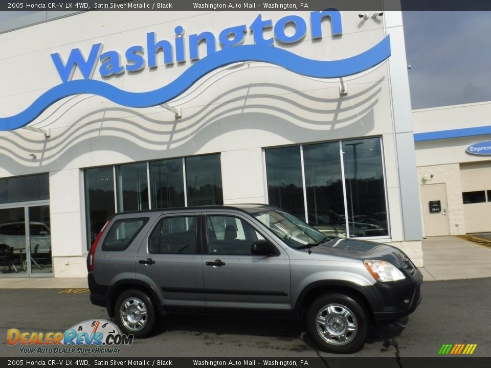 2005 Honda CR-V LX 4WD Satin Silver Metallic / Black Photo #2
