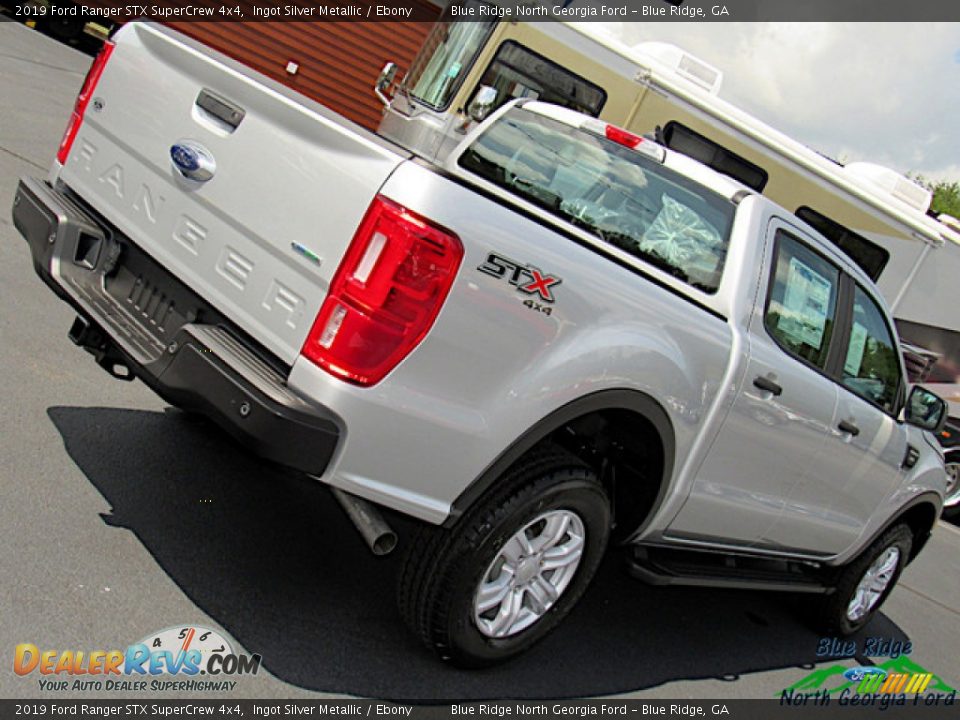 2019 Ford Ranger STX SuperCrew 4x4 Ingot Silver Metallic / Ebony Photo #31