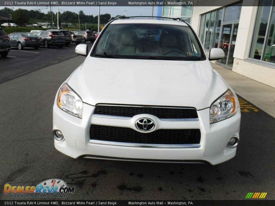 2012 Toyota RAV4 Limited 4WD Blizzard White Pearl / Sand Beige Photo #6