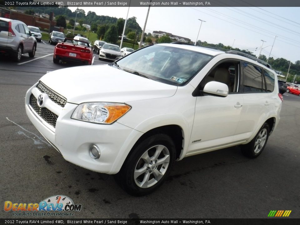 2012 Toyota RAV4 Limited 4WD Blizzard White Pearl / Sand Beige Photo #7