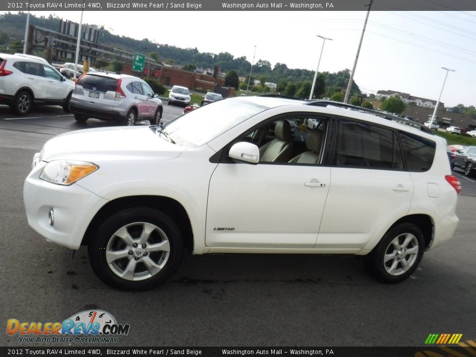 2012 Toyota RAV4 Limited 4WD Blizzard White Pearl / Sand Beige Photo #8