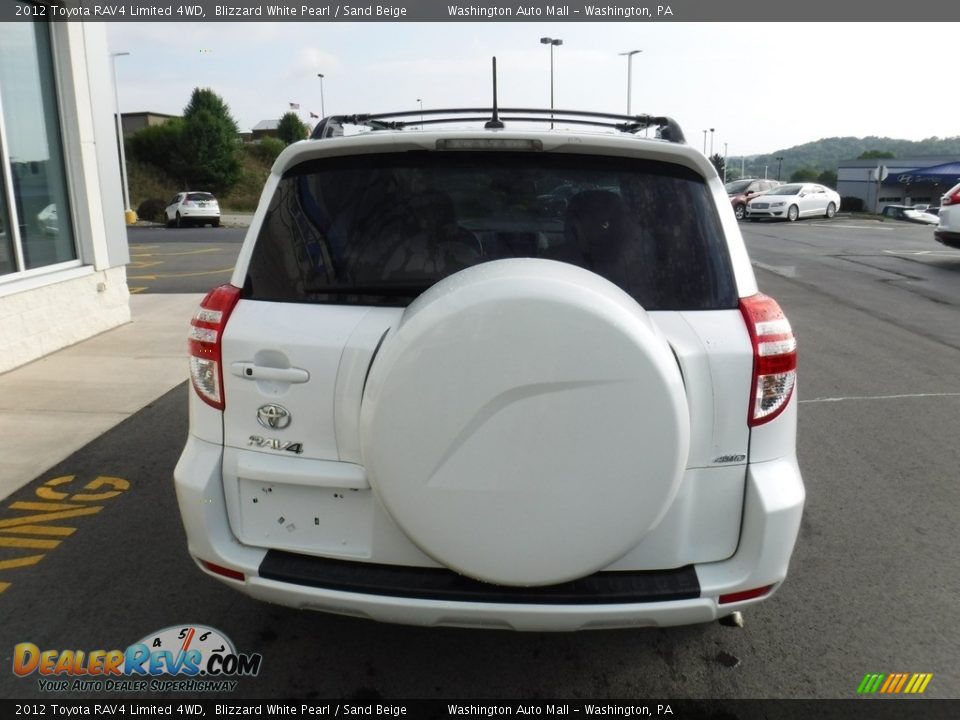 2012 Toyota RAV4 Limited 4WD Blizzard White Pearl / Sand Beige Photo #10