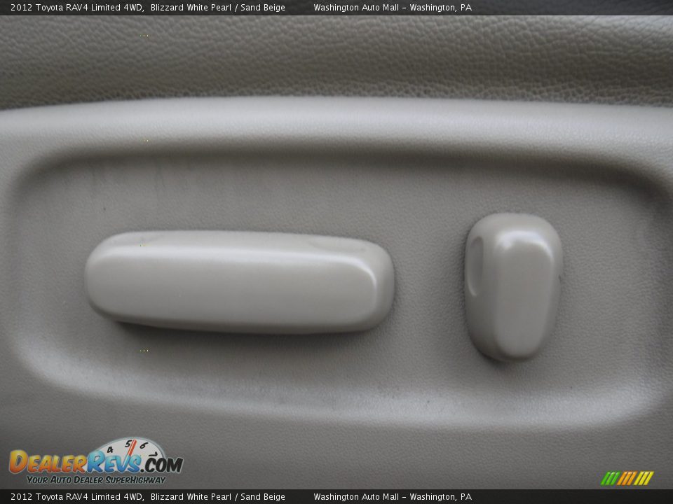 2012 Toyota RAV4 Limited 4WD Blizzard White Pearl / Sand Beige Photo #15